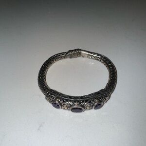 Vintage amethyst silver bracelet